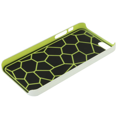 Liquid Cubed Geometric Pattern White Border Anti-scratch Plastic Case for iPhone 5 & 5s & SE