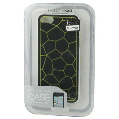 Liquid Cubed Geometric Pattern White Border Anti-scratch Plastic Case for iPhone 5 & 5s & SE