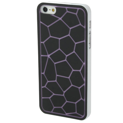 Liquid Cubed Geometric Pattern White Border Anti-scratch Plastic Case for iPhone 5 & 5s & SE