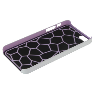 Liquid Cubed Geometric Pattern White Border Anti-scratch Plastic Case for iPhone 5 & 5s & SE