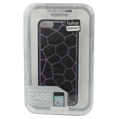 Liquid Cubed Geometric Pattern White Border Anti-scratch Plastic Case for iPhone 5 & 5s & SE