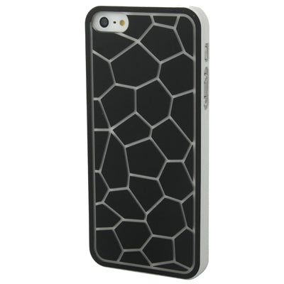Liquid Cubed Geometric Pattern White Border Anti-scratch Plastic Case for iPhone 5 & 5s & SE