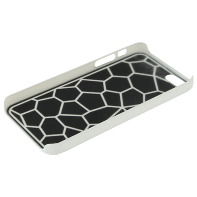 Liquid Cubed Geometric Pattern White Border Anti-scratch Plastic Case for iPhone 5 & 5s & SE
