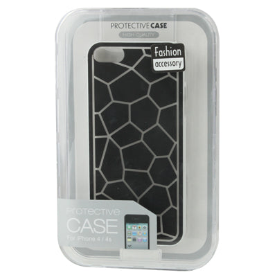 Liquid Cubed Geometric Pattern White Border Anti-scratch Plastic Case for iPhone 5 & 5s & SE