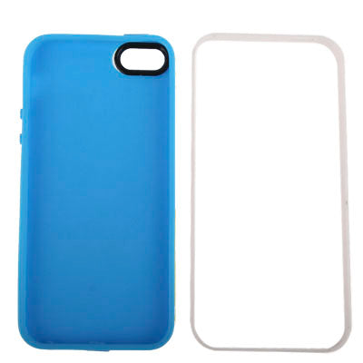 Detachable TPU Protective Case + Plastic Bumper Frame for iPhone 5 & 5s & SE