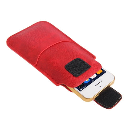 Litchi Texture Leather Case Pocket Sleeve Bag for iPhone 5 & 5C & 5S / iPhone 4 & 4S / Galaxy S IV mini / i9190