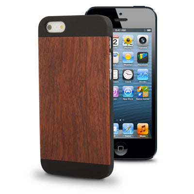 Protective Plastic Case with Rosewood Skin for iPhone 5 & 5s & SE