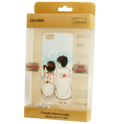 QYG Q-case High Quality Lovers Pattern Plastic Protective Case for iPhone 5 & 5s & SE