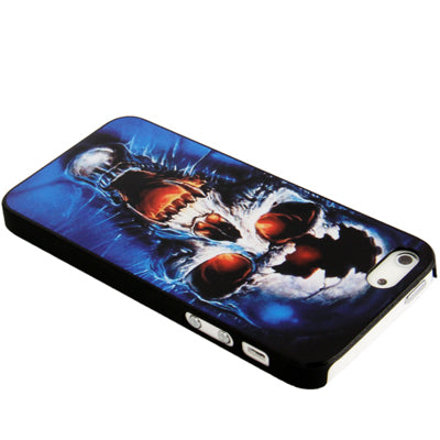 QYG Q-case High Quality Fire Skull Pattern Plastic Protective Case for iPhone 5 & 5s & SE