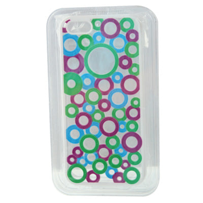 Colorful Dots Style Hollow Plastic Case for iPhone 5 & 5s & SE