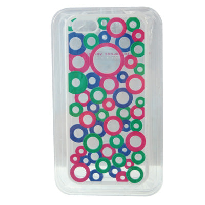 Colorful Dots Style Hollow Plastic Case for iPhone 5 & 5s & SE