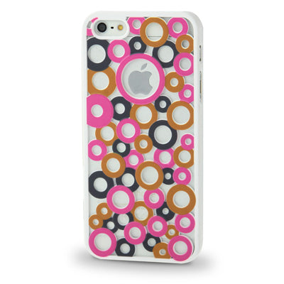 Colorful Dots Style Hollow Plastic Case for iPhone 5 & 5s & SE