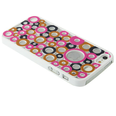Colorful Dots Style Hollow Plastic Case for iPhone 5 & 5s & SE