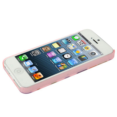 Colorful Dots Style Translucent Frame Hollow Plastic Case for iPhone 5 & 5s & SE