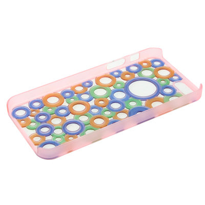 Colorful Dots Style Translucent Frame Hollow Plastic Case for iPhone 5 & 5s & SE