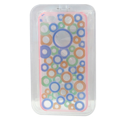 Colorful Dots Style Translucent Frame Hollow Plastic Case for iPhone 5 & 5s & SE