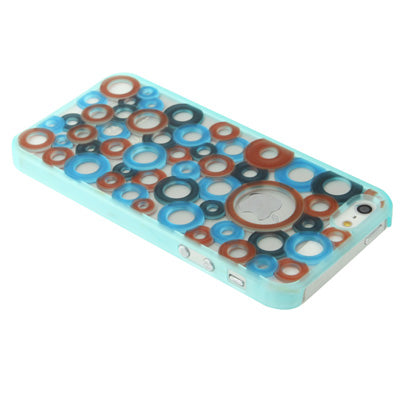 Colorful Dots Style Translucent Frame Hollow Plastic Case for iPhone 5 & 5s & SE