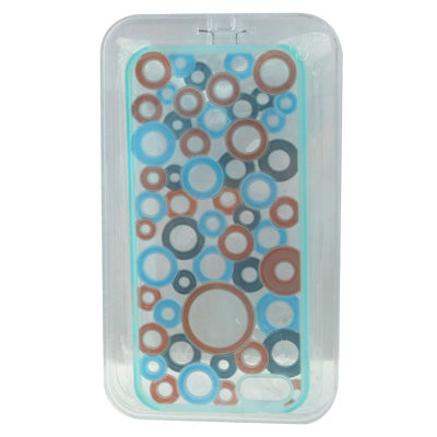Colorful Dots Style Translucent Frame Hollow Plastic Case for iPhone 5 & 5s & SE