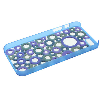 Colorful Dots Style Translucent Frame Hollow Plastic Case for iPhone 5 & 5s & SE