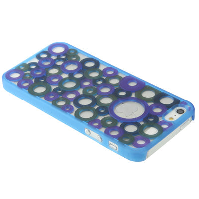 Colorful Dots Style Translucent Frame Hollow Plastic Case for iPhone 5 & 5s & SE