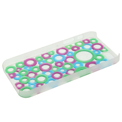 Colorful Dots Style Translucent Frame Hollow Plastic Case for iPhone 5 & 5s & SE