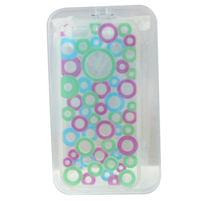Colorful Dots Style Translucent Frame Hollow Plastic Case for iPhone 5 & 5s & SE