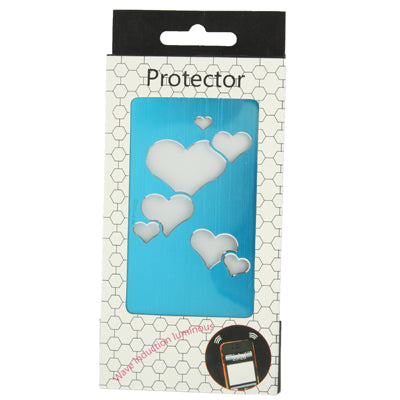 Hollow Heart Pattern LED Changed Sense Flash Light Effect Pasting Metal Plastic Case for iPhone 5 & 5s & SE