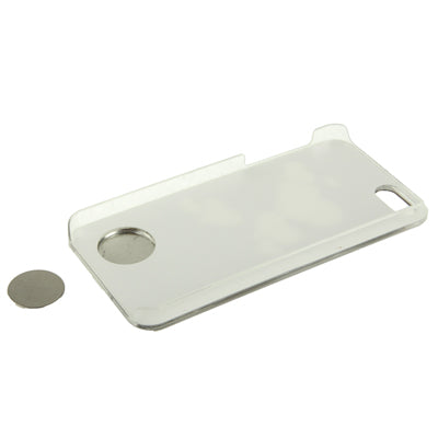 Hollow Heart Pattern LED Changed Sense Flash Light Effect Pasting Metal Plastic Case for iPhone 5 & 5s & SE