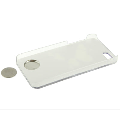 Hollow Heart Pattern LED Changed Sense Flash Light Effect Pasting Metal Plastic Case for iPhone 5 & 5s & SE