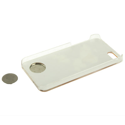Hollow Heart Pattern LED Changed Sense Flash Light Effect Pasting Metal Plastic Case for iPhone 5 & 5s & SE
