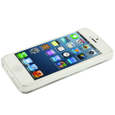 Hollow Heart Pattern LED Changed Sense Flash Light Effect Pasting Metal Plastic Case for iPhone 5 & 5s & SE