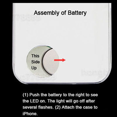Hollow Heart Pattern LED Changed Sense Flash Light Effect Pasting Metal Plastic Case for iPhone 5 & 5s & SE