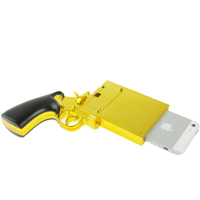 Handgun Style Plating Skinning Plastic Shell for iPhone 5 & 5s & SE