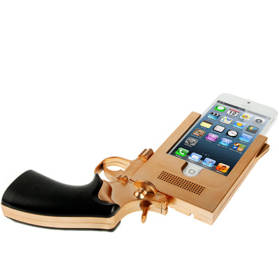 Handgun Style Plating Skinning Plastic Shell for iPhone 5 & 5s & SE