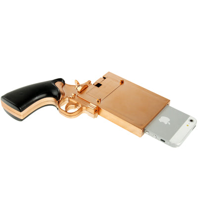 Handgun Style Plating Skinning Plastic Shell for iPhone 5 & 5s & SE
