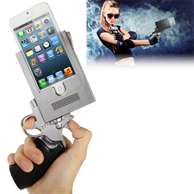 Handgun Style Plating Skinning Plastic Shell for iPhone 5 & 5s & SE