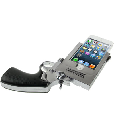 Handgun Style Plating Skinning Plastic Shell for iPhone 5 & 5s & SE