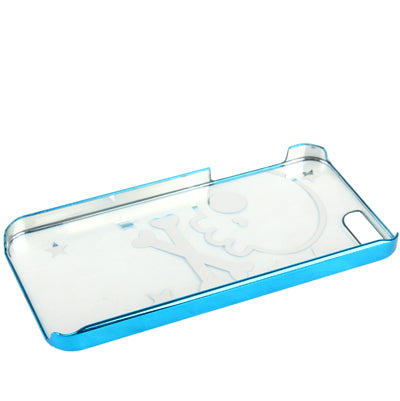 Skull Pattern Ultra Thin Plating Border Transparent Plastic Case for iPhone 5 & 5s & SE