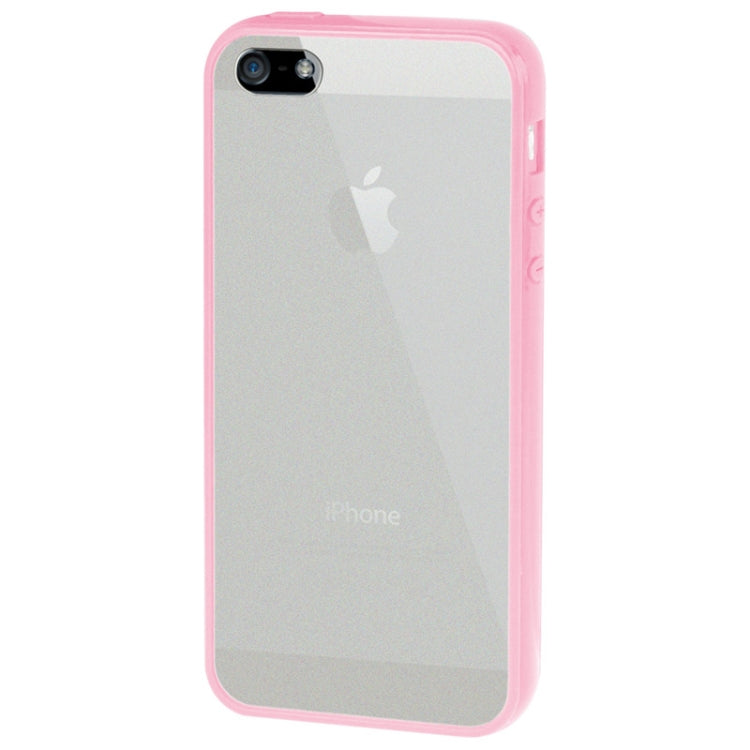 Ultra Slim Translucent Frosted Plastic Protective Case with TPU Frame for iPhone 5