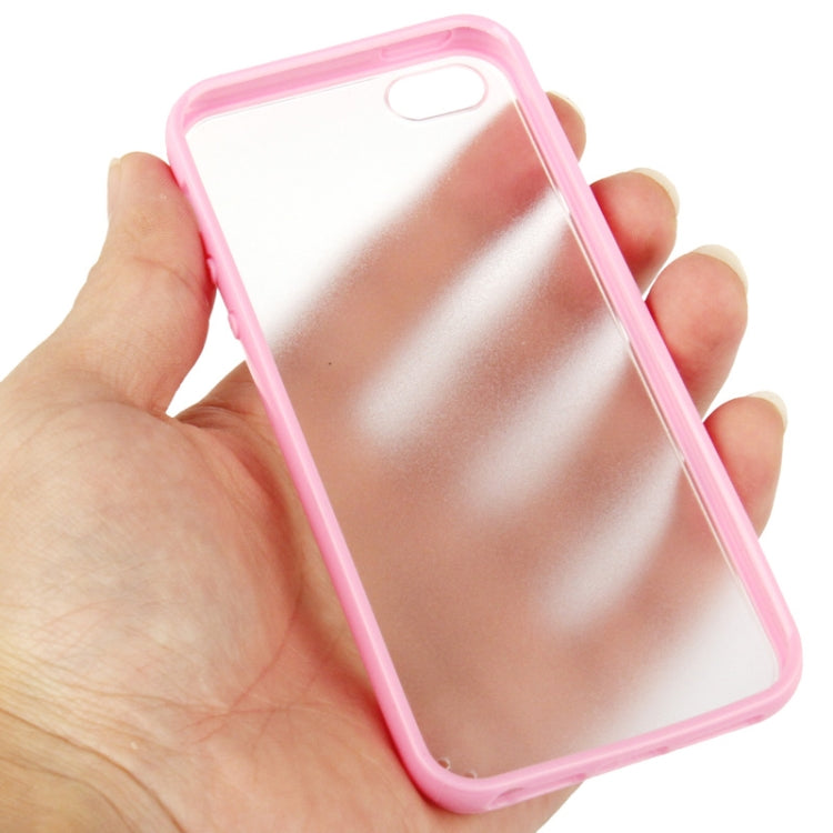 Ultra Slim Translucent Frosted Plastic Protective Case with TPU Frame for iPhone 5