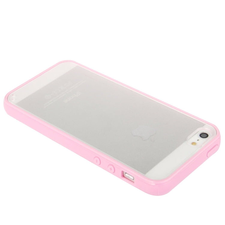 Ultra Slim Translucent Frosted Plastic Protective Case with TPU Frame for iPhone 5