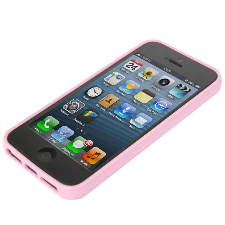Ultra Slim Translucent Frosted Plastic Protective Case with TPU Frame for iPhone 5