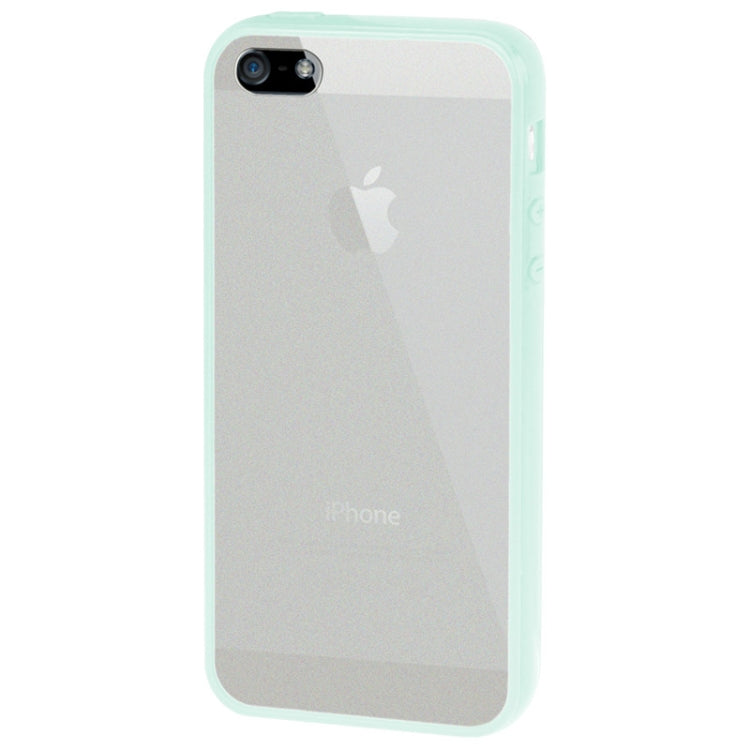 Ultra Slim Translucent Frosted Plastic Protective Case with TPU Frame for iPhone 5