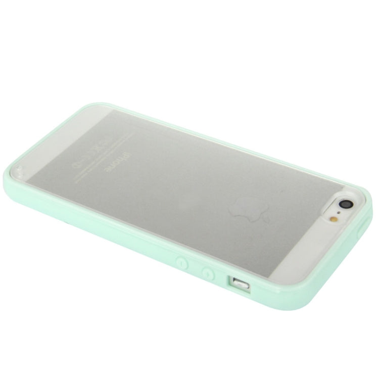Ultra Slim Translucent Frosted Plastic Protective Case with TPU Frame for iPhone 5