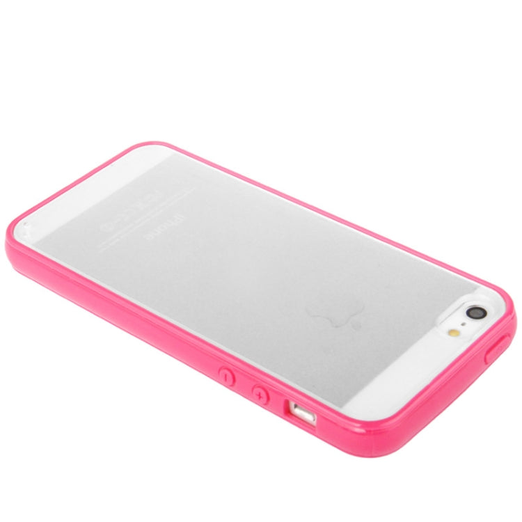 Ultra Slim Translucent Frosted Plastic Protective Case with TPU Frame for iPhone 5