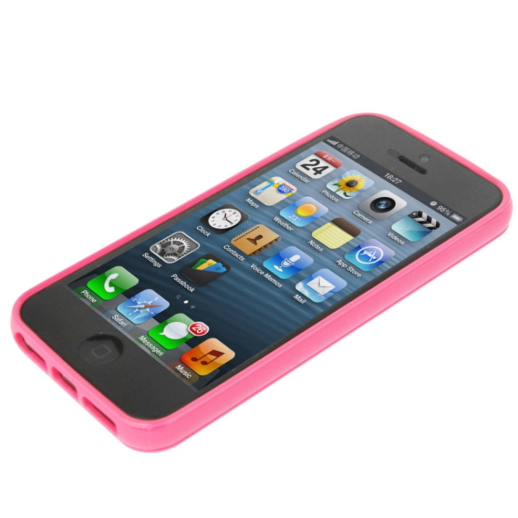 Ultra Slim Translucent Frosted Plastic Protective Case with TPU Frame for iPhone 5