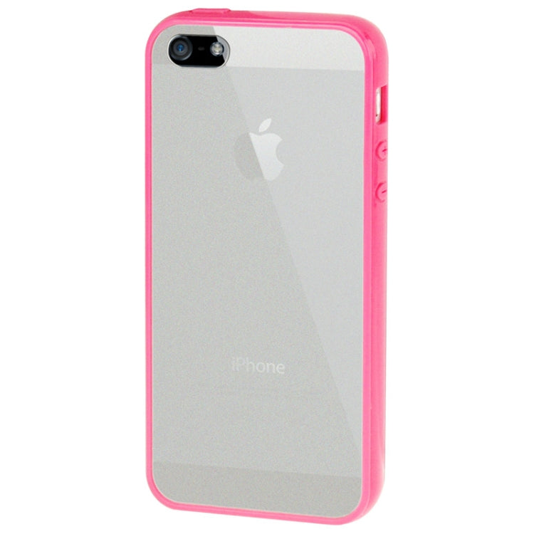Ultra Slim Translucent Frosted Plastic Protective Case with TPU Frame for iPhone 5