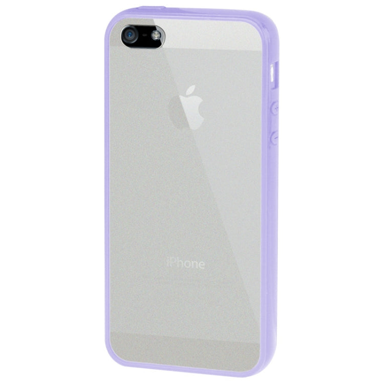 Ultra Slim Translucent Frosted Plastic Protective Case with TPU Frame for iPhone 5