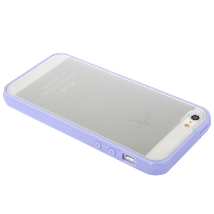 Ultra Slim Translucent Frosted Plastic Protective Case with TPU Frame for iPhone 5