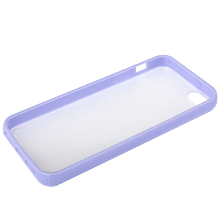 Ultra Slim Translucent Frosted Plastic Protective Case with TPU Frame for iPhone 5